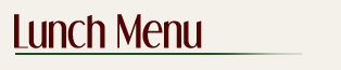 Lunch Menu